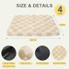 BEAUTYZOO Self Warming Cat Bed, 4 Pack Heated Cat Bed, Extra Warm Plush Thermal Foil Heating Pad,Self-Heating Pet Mat for Crate,Floor Indoor Outdoor, with Removable Washable Cover, Non-Slip 16"x20"