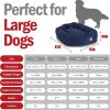 Majestic Pet 40 Inch Bagel Calming Dog Bed Washable – Cozy Soft Round Dog Bed with Spine Support for Dogs to Rest their Head - Fluffy Donut Dog Bed 40x29x9 (Inch) - Round Pet Bed Large – Blue