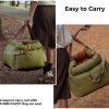 71PY3Cc9DvL._AC_SL1500_.jpg FUNNYFUZZY Dog Car Seat for Medium Sized Dogs, Waterproof 3 in 1 Soft Leather Dog Car Bed for Travel and Home,Portable and Safety,Fits Pets Up to 35 lbs(Green)