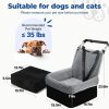 71QvSxE4EL._AC_SL1500_.jpg Dog Car Seat for Small Medium Dogs, Travel Pet Car Bed with Removable Waterproof Cover, Memory Foam Dog Booster Seats Up to 35 lbs, Safety Belt and Storage Pocket(Gray)