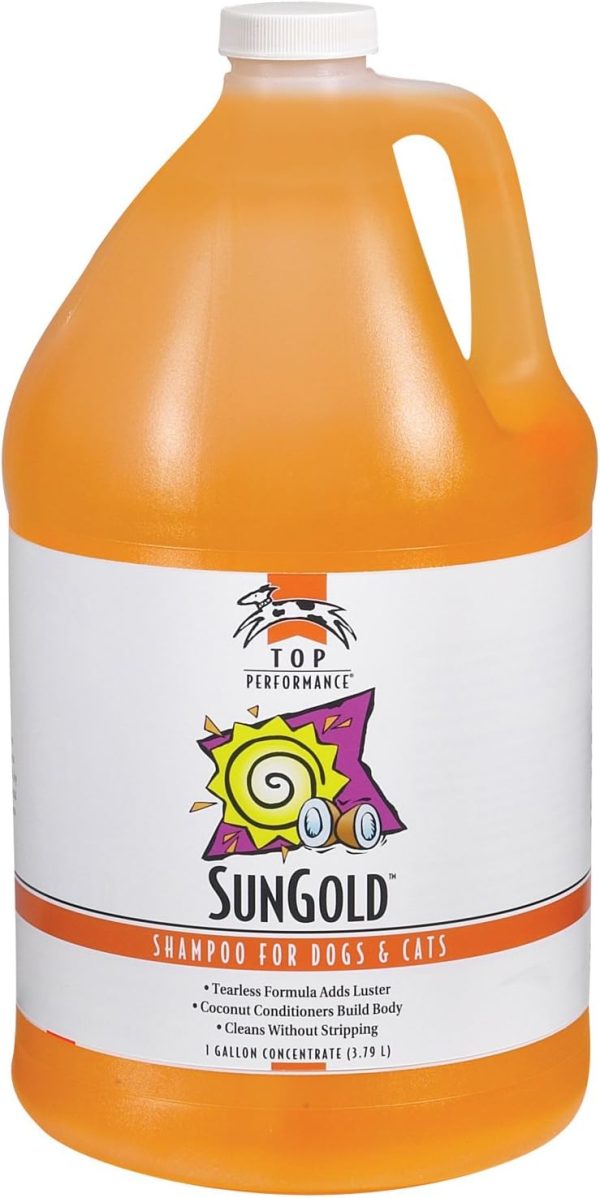 71Sa1dU6XtL._AC_SL1500_.jpg Top Performance SunGold Puppies and Kittens Shampoo, 1-Gallon