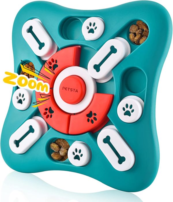 71THE2QseXL._AC_SL1500_.jpg PETSTA Dog Puzzle Toys, Treat Dispensing Dog Enrichment Toys for IQ Training and Brain Stimulation, Interactive Mentally Stimulating Toys as Gifts for Puppies, Cats, Dogs