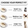 Calming Cat Beds, Fluffy Plush Round Cat Cave Washable, Cozy Warming Anti-Slip Small Dog Bed for Puppy and Kitten, Soft Anti Anxiety Pet Nest (20×20 inch, Grey)