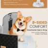 Dog Car Seat for Small/Medium Dogs, Elevated Dog Booster Seat Memory Foam Puppy Car Seat with Washable Cover, Travel Safety Pet Seat for Car with Storage Pockets Up to 35 lbs (Black/Grey)
