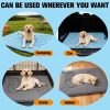 EXPAWLORER Outdoor Dog Bed, Portable Waterproof Reversible Camping Travel Durable Dog Bed, Large Pet Mat Machine Washable Indoor for Medium Large Dogs Puppy Cats Sleeping Outside 26"x43" Blue & Grey