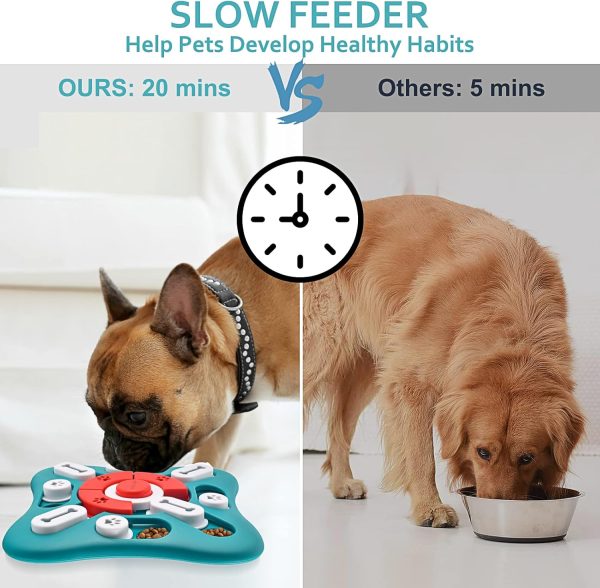 71a8qixw1fL._AC_SL1500_.jpg PETSTA Dog Puzzle Toys, Treat Dispensing Dog Enrichment Toys for IQ Training and Brain Stimulation, Interactive Mentally Stimulating Toys as Gifts for Puppies, Cats, Dogs