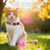 71aXvxlDsXL._AC_SL1500_.jpg Cat Collar with Bells Reflective Cat Collars Breakaway with Oxford Cloth Soft Padding Adjustable Kitten Collar with QR Code(Hotpink)
