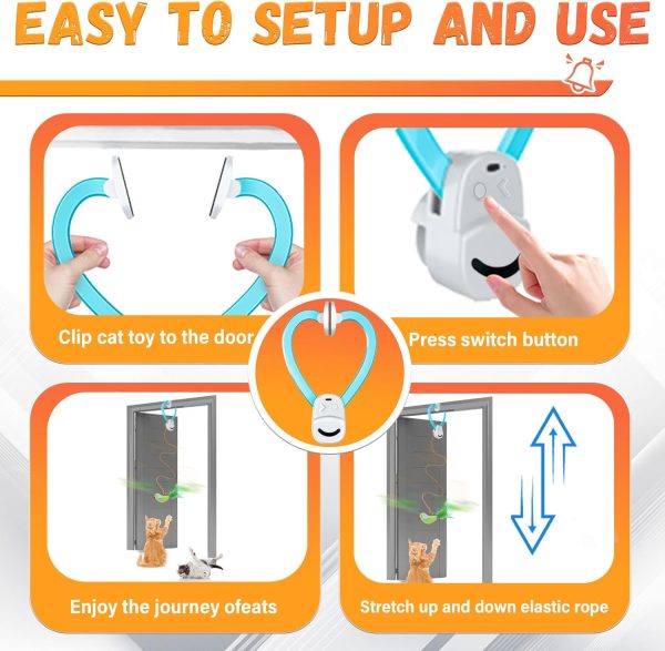 71cUAd7MENL._AC_SL1500_.jpg Interactive Cat Toys for Indoor Cats Automatic Electric Flying Bird Feather Mouse Toy - Best Kitten & Adult Cat Enrichment Mouse cat Toy Hanging Electric Kitty Toys for Bored Cats