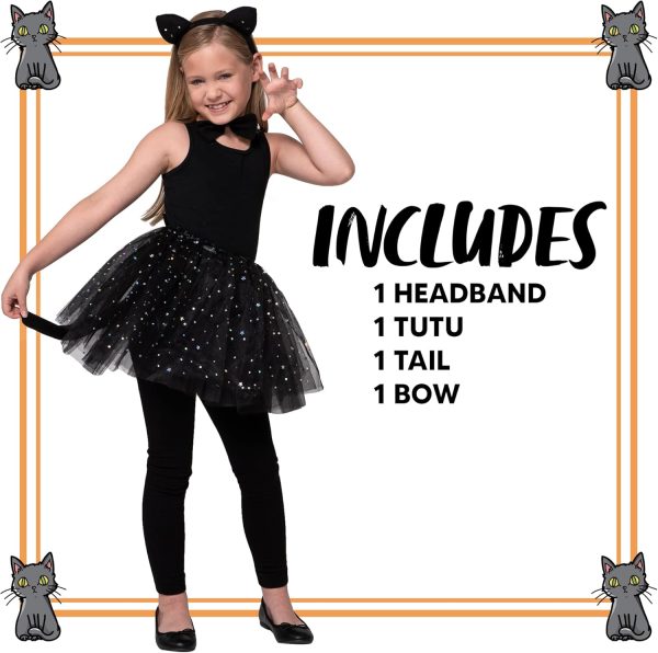 Spooktacular Creations Cat Pig Leopard Costume Set with Tutu, Animals Headband Collar and Tail,Cosplay Accessory Kids