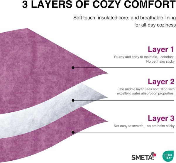 Portable Foldable Dog Bed for Small to Medium Dogs & Cats Under 77lbs, Lightweight Pet Sleeping Mat for Indoor Outdoor Use, Travel Camping Picnic Pet Mat, Sofa Cover (Rose Pink, 39.3 x 27.6 in)