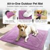 Portable Foldable Dog Bed for Small to Medium Dogs & Cats Under 77lbs, Lightweight Pet Sleeping Mat for Indoor Outdoor Use, Travel Camping Picnic Pet Mat, Sofa Cover (Rose Pink, 39.3 x 27.6 in)