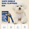 PETHROOM] Professional Dog Nail Clipper with Transparent Guard & Nail File | Adjustable Cutting Length (1-3mm) Sturdy, Durable Stainless Steel Blade | Nail Trimmer for Pets Avoid Overcutting