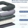 ROOMTEC Foldable Human Dog Bed,71"x 38"x 9" Orthopedic Memory Foam Giant Bed Fits Adult and Pet Waterproof Washable 10 CM Thick 2 in 1 Flexible Oversize Pet Couch Sofa with Blanket,Pocket- Darkgrey