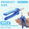 9 Pcs Dog Nail Clippers Bulk Pet Nail Claw Grooming Pet Cutter Toenail Trimmer for Small Medium Dogs