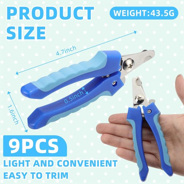 9 Pcs Dog Nail Clippers Bulk Pet Nail Claw Grooming Pet Cutter Toenail Trimmer for Small Medium Dogs