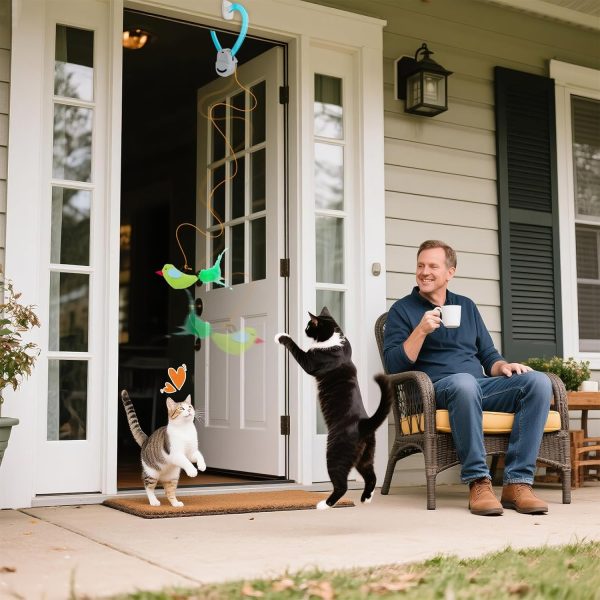 71itw9Pg-nL._AC_SL1500_.jpg Interactive Cat Toys for Indoor Cats Automatic Electric Flying Bird Feather Mouse Toy - Best Kitten & Adult Cat Enrichment Mouse cat Toy Hanging Electric Kitty Toys for Bored Cats