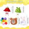 Weewooday 5 Pieces Cat Costume Bunny Hat Outfit with Ears Funny Cat Hat and Small Dogs Kitten Puppy Party Easter Costume Accessory Headwear(Vivid Style)