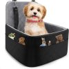 71rCrqKPb6L._AC_SL1500_.jpg Dog Car Seat for Small/Medium Dogs,Pet Dog Booster Car Seat Puppy 15-35 lbs with Soft 4+2in Detachable Pads Detachable Elevated Cushion and Washable Cover Safety Belt Storage Pockets Easy to Install