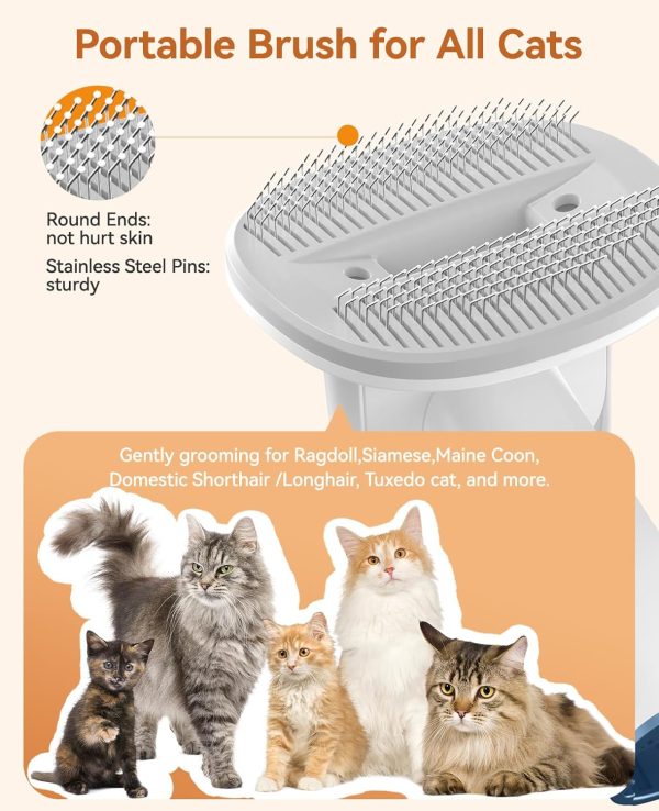 oneisall Cat Vacuum Groomer Quiet, Pet Vacuum Grooming Kit with Clipper Paw Trimmer & Brush, 1.5L Large Dust Cup Pet Vacuum for Shedding, Trimming & Home Cleaning