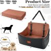 71s7kHEax4L._AC_SL1500_.jpg Dog Car Seat for Medium & Large Dogs Up to 55lbs, Memory Foam Cushion, Washable Cover, Safety Straps & Non-Slip Bottom(Black/Brown,Large)