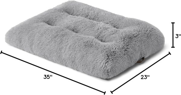 71sBBfaAIuL._AC_SL1500_.jpg Bedsure Washable Large Dog Bed for Crate, Faux Fur Dog Crate Pad for Large Breed, Plush Soft Comfort Dogs Sleeping Mat, Anti-Slip Pet Kennel Pad, 35" x 23", Grey