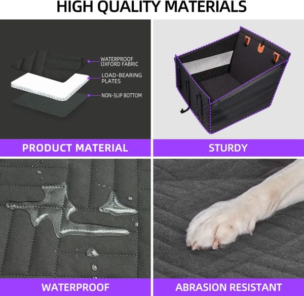 71tZh3PK-BL._AC_SL1300_.jpg Large Dog Car Seat,Back Seat Extender for Dogs,Waterproof Medium Dog Seat Cover for Backseat, Pet Bed for Car Hammock(Black-L)