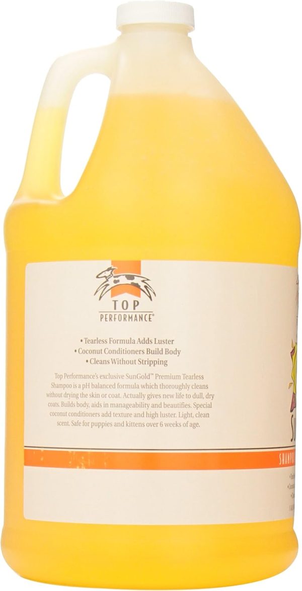 71wiwwEuFL._AC_SL1500_.jpg Top Performance SunGold Puppies and Kittens Shampoo, 1-Gallon