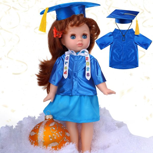 71z2J183LZL._AC_SL1500_.jpg Small Dog Graduation Cap and Gown 2026 with Stole Washable Shirt and Hat Pet Graduation Gown Costume Outfit for Tiny Dog Little Cat Doll Clothes Holiday Halloween Costume Accessory(Blue)