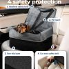 814Q0irET5L._AC_SL1500_.jpg Dog Car Seat for Small Medium Dogs, Travel Pet Car Bed with Removable Waterproof Cover, Memory Foam Dog Booster Seats Up to 35 lbs, Safety Belt and Storage Pocket(Gray)