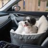 8158DfjRjTL._AC_SL1500_.jpg Best Pet Supplies Dog House Bed Crate Mat Tent Indoor Round Soft Plush for Small, Medium, and Large Breeds - Gray, 21 x 20 x 14