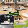 Dog Crate Pad Washable, Ultra Soft Plush Crate Mat for Medium Large Dogs, Non Slip Cushion for Metal Crates, Indoors or Travel, 42 x 28 Inch, Gray