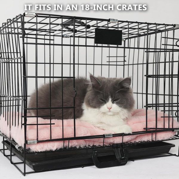 817YIfyPJ6L._AC_SL1500_.jpg Extra Small Dog Crate Pad 18 x 12 Dog Beds for Tiny Dogs Deluxe Corduroy Fleece Fluffy Comfy Kennel Pad Washable Cute Flat Cat Bed Mat Pink Pet Sleeping Cushion for Mini Small Puppy Breeds XS