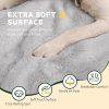 Dog Crate Pad Washable, Ultra Soft Plush Crate Mat for Medium Large Dogs, Non Slip Cushion for Metal Crates, Indoors or Travel, 42 x 28 Inch, Gray