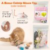 819L5zrPWL._AC_SL1500_.jpg 2 Pack Cotton Breakaway Cat Collars Set with Bell and Flower Pendant, Cute Floral Fruit Patterned, Adjustable 7.5-11Inch, Include A Mouse Toy Gift