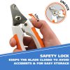 WAHL Pet Nail Clipper for Cutting Dog, Cat, & Animal Claws with Razor Sharp Stainless Steel Blades & Protective Safety Guard Locks for Safe Claw Care – Model 858448