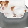81HRa81eDqL._AC_SL1500_.jpg Best Pet Supplies Dog House Bed Crate Mat Tent Indoor Round Soft Plush for Small, Medium, and Large Breeds - Gray, 21 x 20 x 14
