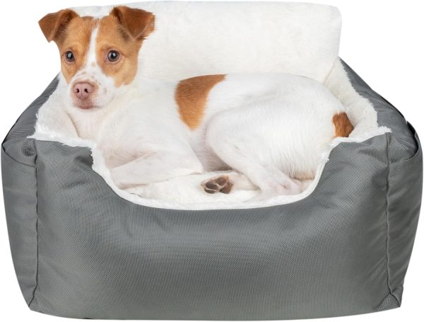 81HRa81eDqL._AC_SL1500_.jpg Best Pet Supplies Dog House Bed Crate Mat Tent Indoor Round Soft Plush for Small, Medium, and Large Breeds - Gray, 21 x 20 x 14