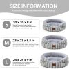 81KcWX9awFL._AC_SL1500_.jpg Cat Bed Kitten Bed - Washable Round Cat Beds for Indoor Cats, Soft Corduroy Fleece Pet Bed for Puppy and Kitten with Removable Double Sided Inner Cousion, 20", Grey