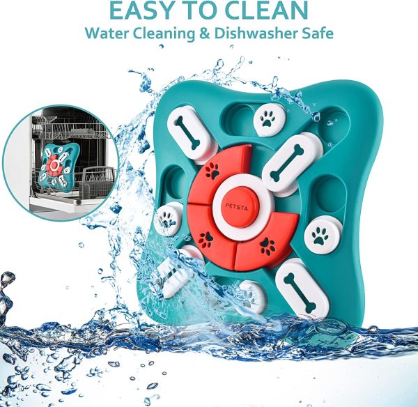 81ONz3u4w2L._AC_SL1500_.jpg PETSTA Dog Puzzle Toys, Treat Dispensing Dog Enrichment Toys for IQ Training and Brain Stimulation, Interactive Mentally Stimulating Toys as Gifts for Puppies, Cats, Dogs