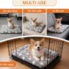 81Ouv-5yRrL._AC_SL1500_.jpg Dog Bed Mat, Reversible Crate Pad & Cute Dog Bed - Machine Washable Kennel Mat with Ultra Soft for Small Dogs (Cool/Warm), 24" x 18", Grey&Star