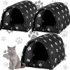 81PR852BeeL._AC_SL1500_.jpg 3 Pcs 16.5 x 12 x 11 Cat Houses for Outdoor Cats Bulk Weatherproof Waterproof Rainproof Foldable Cotton Insulated Feral Dogs Tent Shelter Pet Beds for Keep Warm Outdoor Indoor Garden for a 4kg Kitten