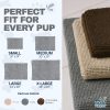 Soggy Doggy Crate Mate Dog Bed - Microfiber Chenille Mat, Travel Bed for Dog - Ultra-Absorbent Kennel Plush Pad (Gray, Medium 20” x 30”)