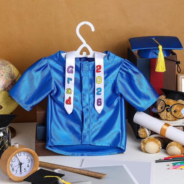 81Q3q3f6LCL._AC_SL1500_.jpg Small Dog Graduation Cap and Gown 2026 with Stole Washable Shirt and Hat Pet Graduation Gown Costume Outfit for Tiny Dog Little Cat Doll Clothes Holiday Halloween Costume Accessory(Blue)