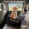 81RwSMMczL._AC_SL1500_.jpg Dog Car Seat for Small/Medium Dogs,Pet Dog Booster Car Seat Puppy 15- 35 lbs With Soft 4+2in Detachable Pads Detachable Elevated Cushion and Washable Cover Safety Belt Storage Pockets Easy to Install