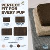 Soggy Doggy Crate Mate Dog Bed - Microfiber Chenille Mat, Travel Bed for Dog - Ultra-Absorbent Kennel Plush Pad (Chocolate Brown, Medium 20” x 30”)