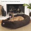 81Unt1KmvML._AC_SL1440_.jpg Majestic Pet 40 Inch Large Washable Dog Bed, Orthopedic Donut Cuddle Furniture for Big Dogs, Soft and Cozy Faux Suede Calming Pet Crate Pad & Mat, Fluffy Pet Bed - Gray