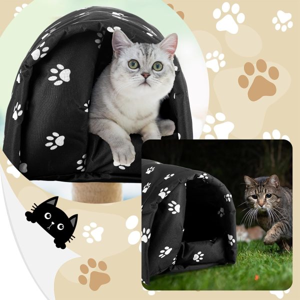81ZDePubOL._AC_SL1500_.jpg 3 Pcs 16.5 x 12 x 11 Cat Houses for Outdoor Cats Bulk Weatherproof Waterproof Rainproof Foldable Cotton Insulated Feral Dogs Tent Shelter Pet Beds for Keep Warm Outdoor Indoor Garden for a 4kg Kitten