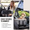 Dog & Cat Booster Seat for Car – Armrest & Seat Bed for Small Pets up to 13 lbs (Best Comfort Under 10 lbs) | Safe Travel, Harness Clip, Washable