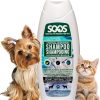 Soos Pet Dog Shampoo for Cats and Pets Hypoaller-genic Natural Dead Sea Minerals Fast Absorbing with Vitamins Essential Oils Natural Elements Antiba-cterial - 1x Pet Shampoo (500ml)