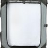Amazon Basics 4-Doors Portable Soft-Sided Folding Travel Crate Kennel for cat, Dog, and Other Small Animals, Grey, S 26" x 18" x 18"